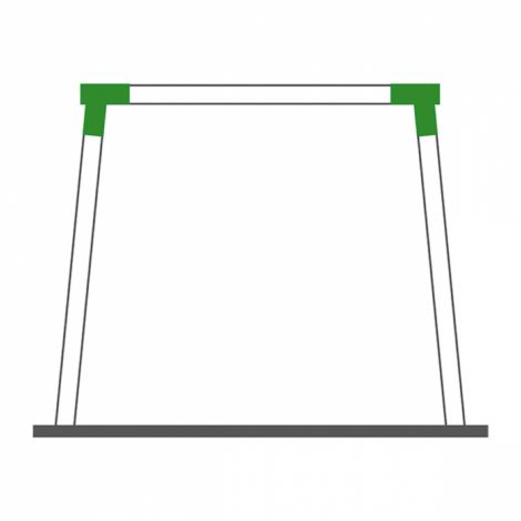 Coltar universal pentru construirea leaganelor, din otel, pentru grinzi patrate de 7-12.5 cm, KBT 827.020.002.001 - poza 3