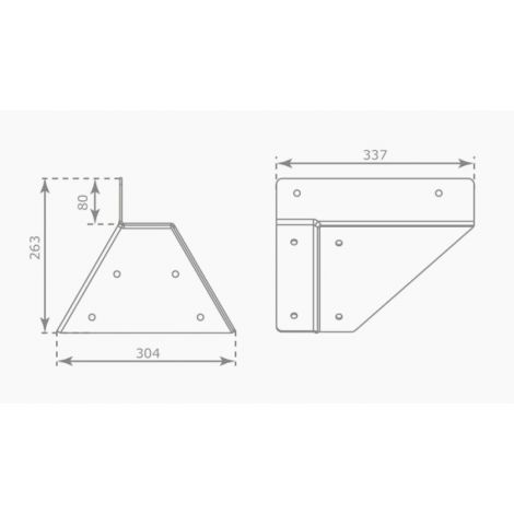 Coltar universal pentru construirea leaganelor, din otel, pentru grinzi patrate de 7-12.5 cm, KBT 827.020.002.001 - poza 4