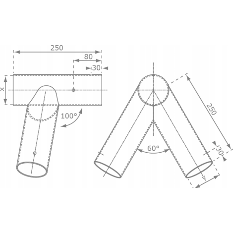 Coltar verde pentru leagane, metalic, dreapta, 100x80, pentru lemn rotund - poza 2