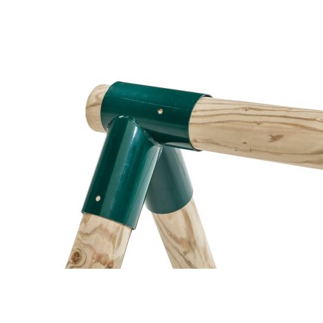 Coltar verde pentru leagane, metalic, dreapta, 100x80, pentru lemn rotund - poza 4