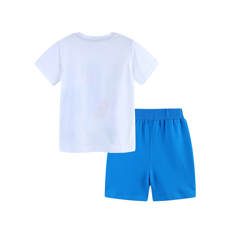 Compleu 2 Piese Băieți Tricou Alb și Pantaloni Albaștri Axel - 3-4 ani - poza 3