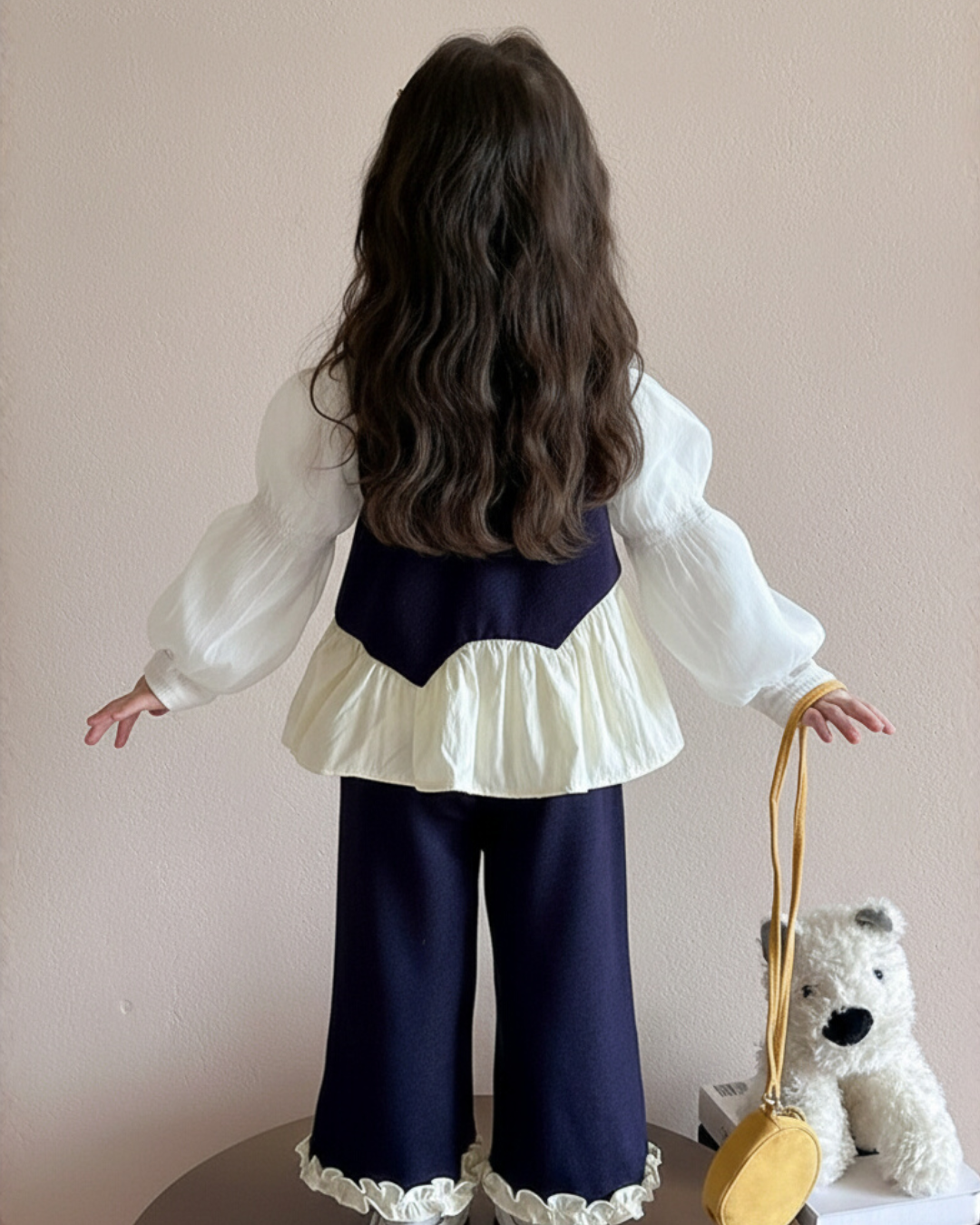 Compleu Bleumarin Elegant Fetite Otilia - 5-6 ani - poza 2