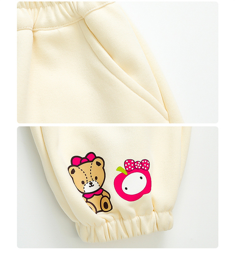 Compleu Crem Fetițe Bluză Roșie și Pantaloni cu Hello Kitty - 18-24 luni - poza 3