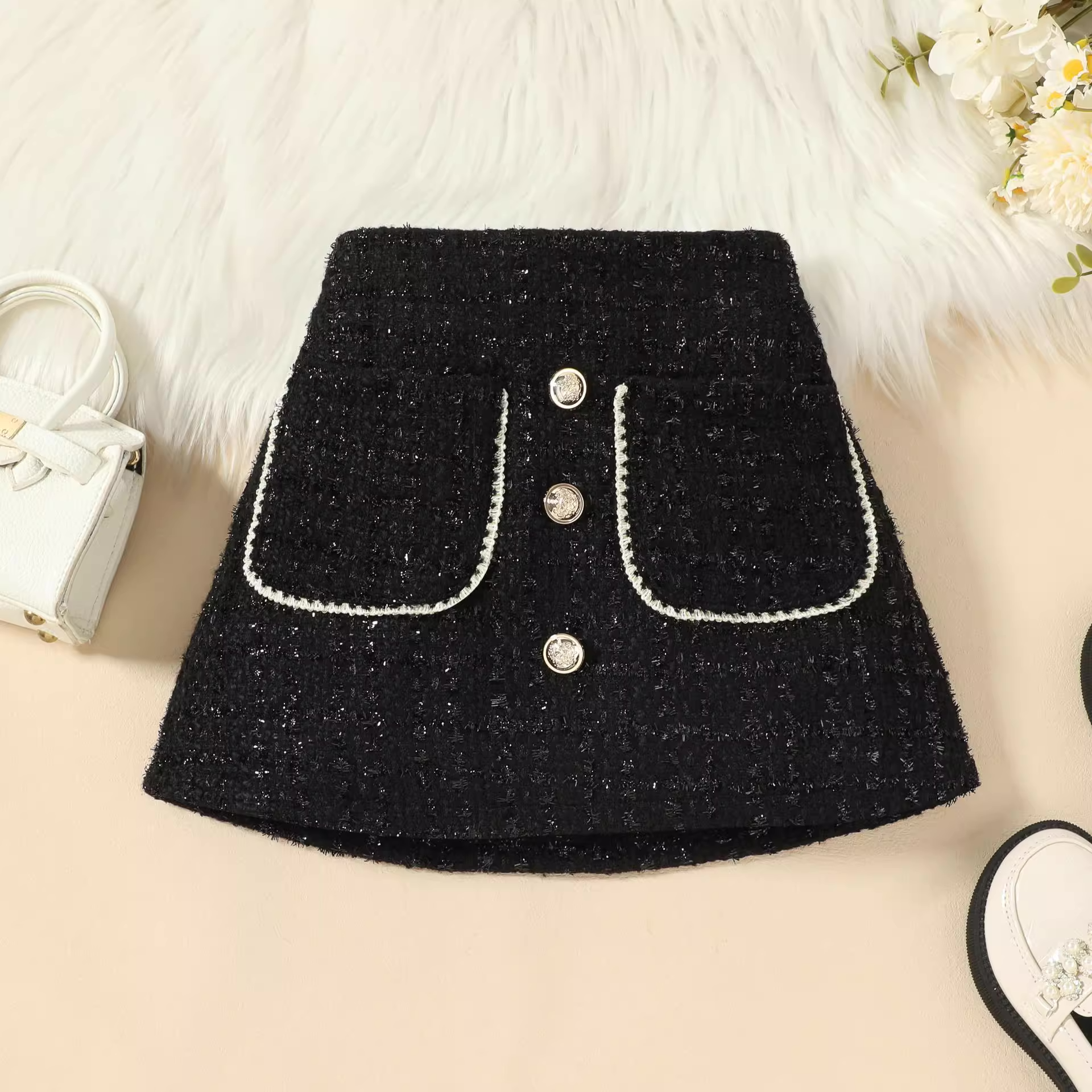 Compleu Negru 2 Piese Fetite Ariana - 2-3 ani - poza 3