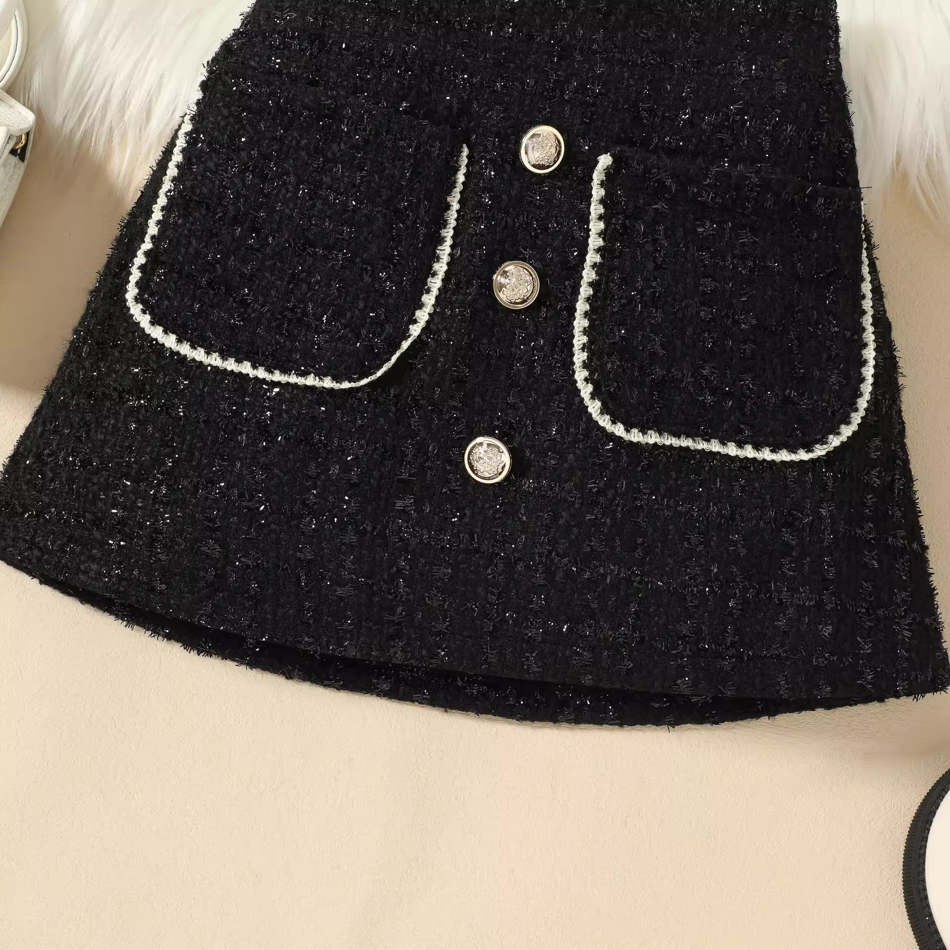 Compleu Negru 2 Piese Fetite Ariana - 2-3 ani - poza 5