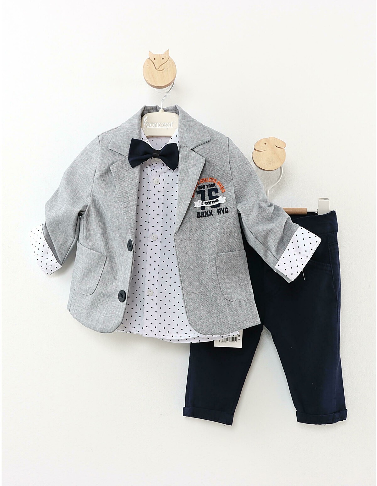 Compleu PREMIUM Marcus gri-bleumarin