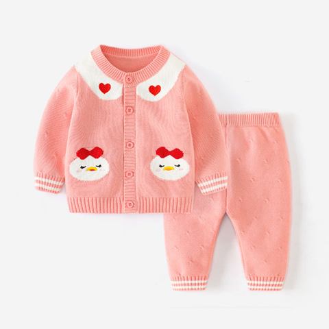 Compleu Roz Fetite Tricotat Daisy - 12-18 luni - poza 3