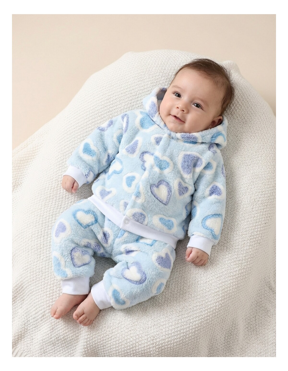 Compleu Super Cocolino, inimi blue