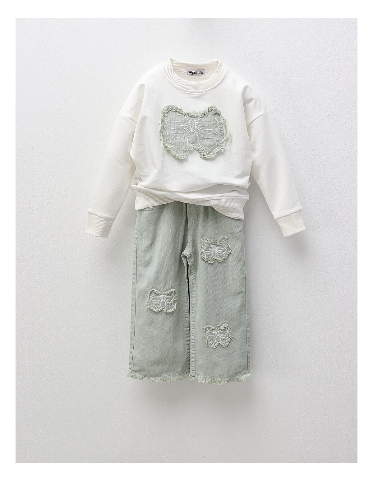 Compleu The Butterfly, alb-verde