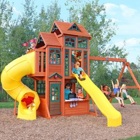 Complex de joaca din lemn Canyon Ridge Kidkraft - poza 4