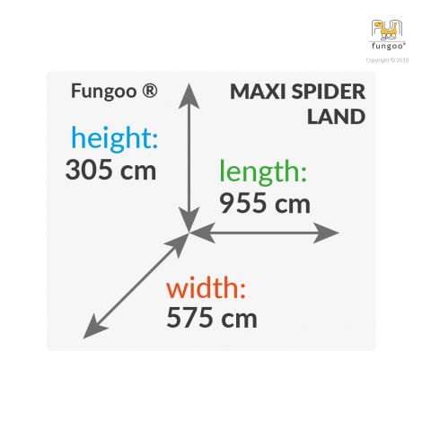 Complex de joaca din lemn cu 2 turnuri si pod, Fungoo Maxi set SPIDER LAND - poza 3