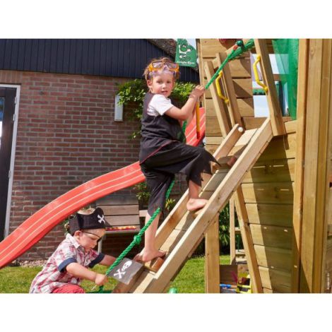 Complex de joaca din lemn cu doua turnuri si pod Jungle Gym - poza 4