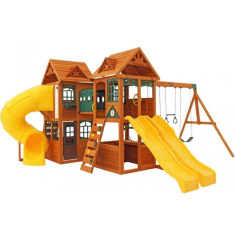 Complex de joaca din lemn de cedru Kingsbridge Wooden Kidkraft - poza 1
