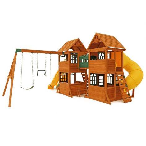 Complex de joaca din lemn de cedru Kingsbridge Wooden Kidkraft - poza 3