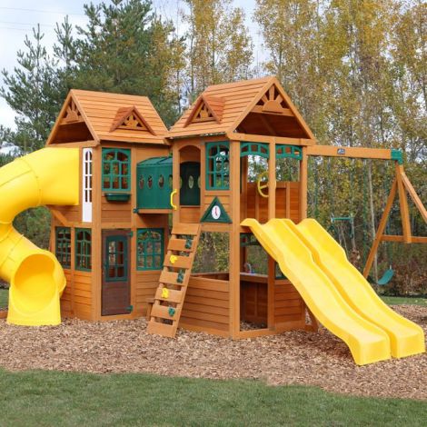 Complex de joaca din lemn de cedru Kingsbridge Wooden Kidkraft - poza 4
