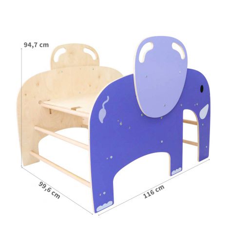 Complex de joaca din lemn modular Elefant - poza 3
