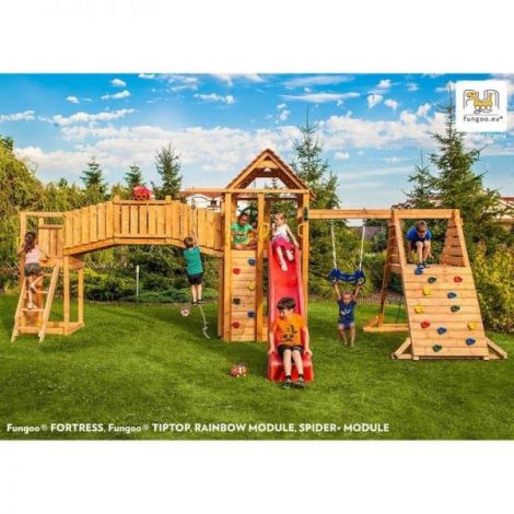 Complex de joaca din lemn pentru 19 copii Fungoo Fun Gym - poza 2