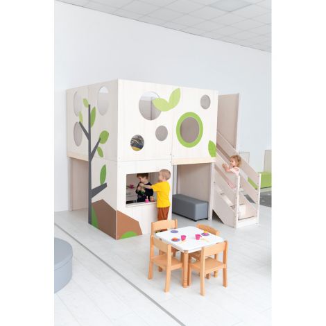 Complex de joaca din lemn pentru interior Flora - poza 2