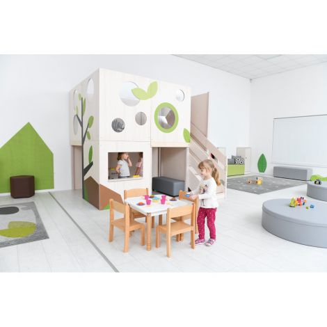 Complex de joaca din lemn pentru interior Flora - poza 3