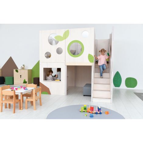 Complex de joaca din lemn pentru interior Flora - poza 4