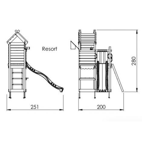 Complex de joaca din lemn Resort - Jungle Gym - poza 3