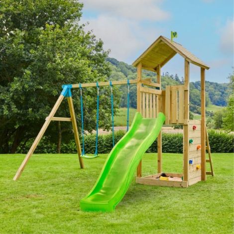 Complex de joaca din lemn, TP Toys, Skywood, cu tobogan si leagan dublu - poza 2
