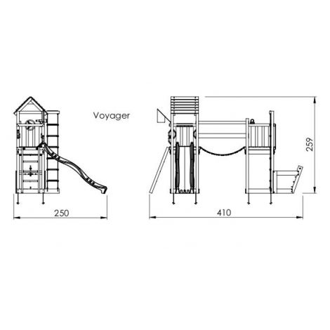 Complex de joaca din lemn Voyager - Jungle Gym - poza 2