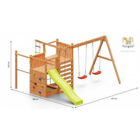 Complex joaca din lemn 5in1 Fungoo Climbing Star 3 - poza 2
