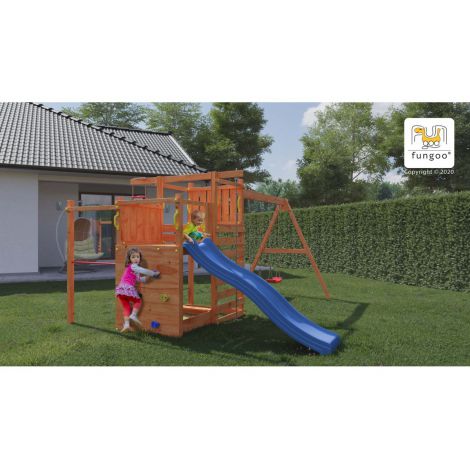 Complex joaca din lemn 5in1 Fungoo Climbing Star 3 - poza 4
