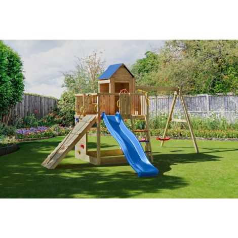 Complex joaca din lemn 7in1, pentru 10 copii, Fungoo Treehouse natur - poza 5