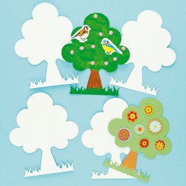 Copacei din carton de decorat - Baker Ross - poza 3