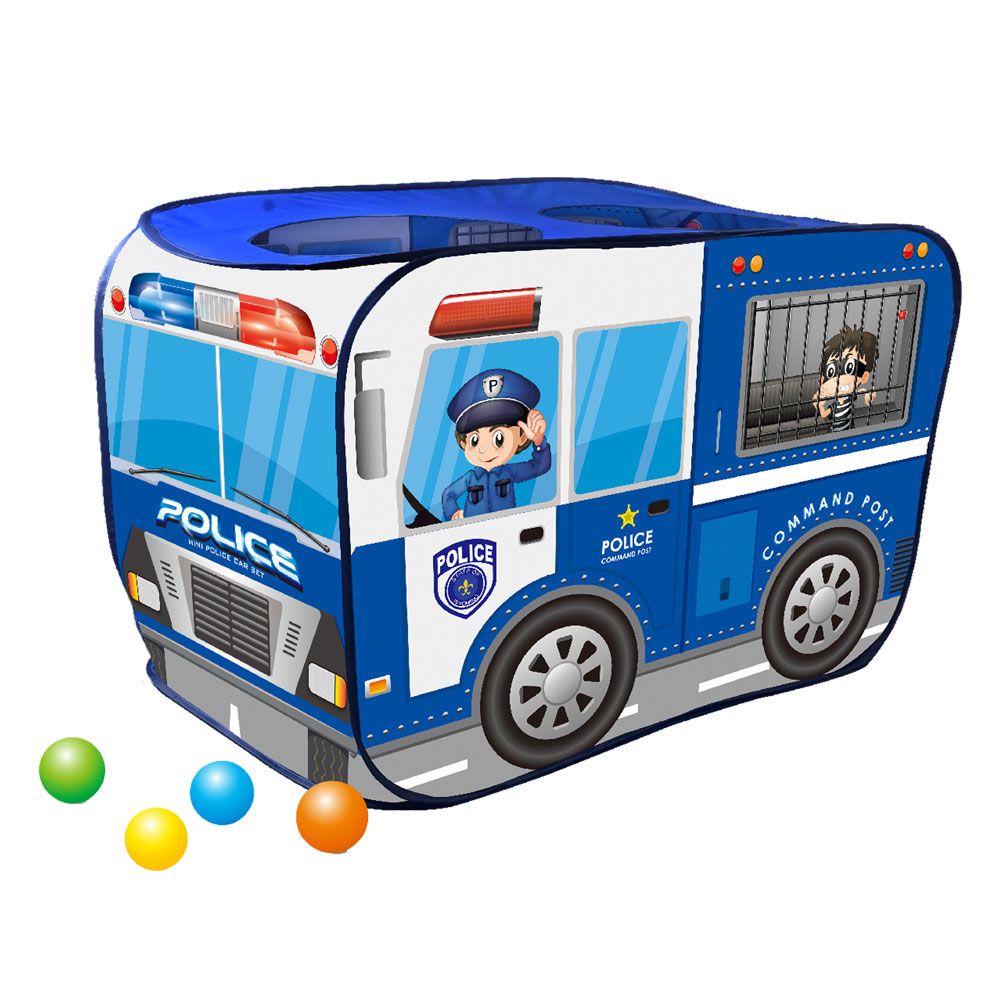 Cort de joaca cu 30 bile statie de politie Need Tent 114 x 73 x 73 cm - poza 1