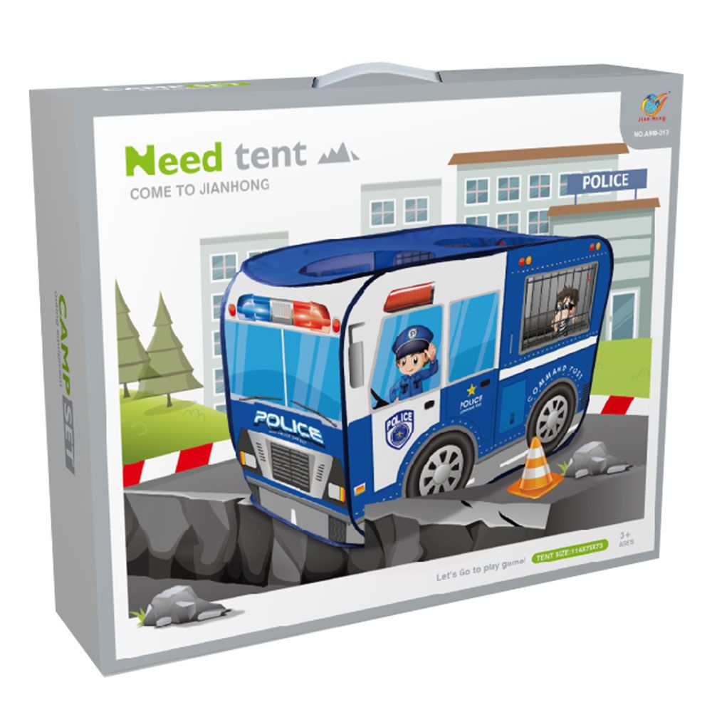 Cort de joaca cu 30 bile statie de politie Need Tent 114 x 73 x 73 cm - poza 2