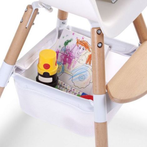 Cos accesorii pentru scaun de masa Childhome Evolu, Alb - poza 2