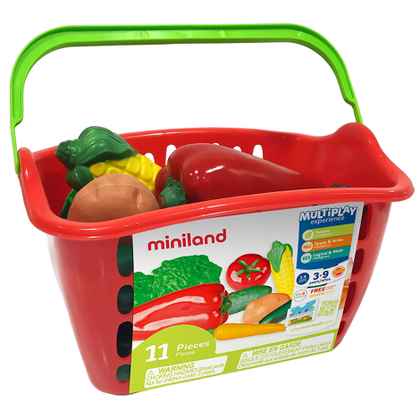 Cos cu legume 11 piese, Miniland Educational 30766 - poza 1