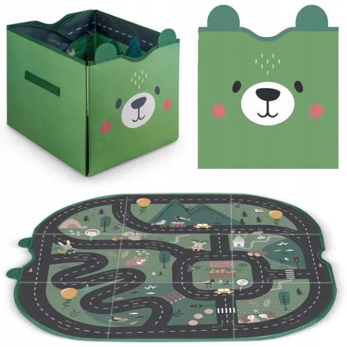 Cos de depozitare 2 in 1 cu salteluta de joaca pentru copii Nukido - Verde - Default Title