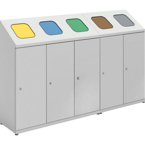 Cos gunoi pentru reciclare selectiva cu 5 compartimente