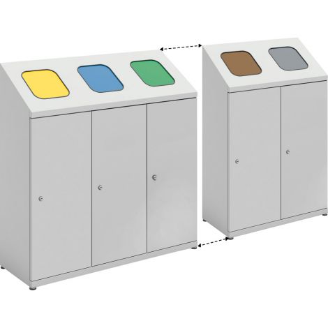 Cos gunoi pentru reciclare selectiva cu 5 compartimente - poza 2