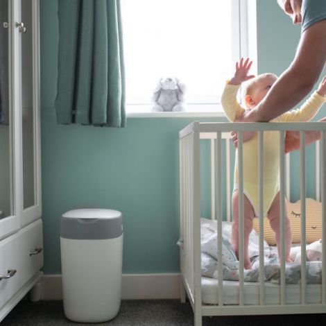Cos pentru scutece Tommee Tippee Sangenic Twist and Click Reciclabil, Alb Gri - poza 3