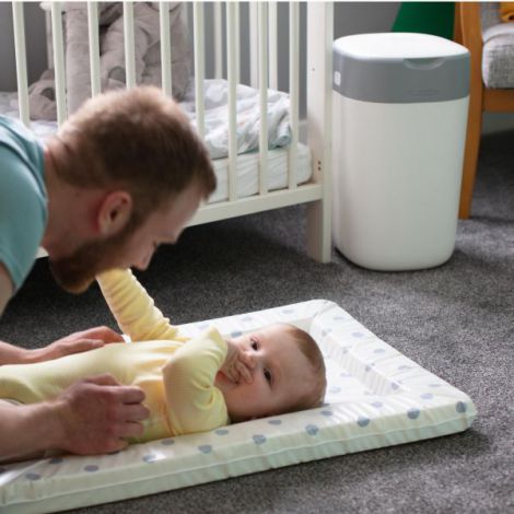 Cos pentru scutece Tommee Tippee Sangenic Twist and Click Reciclabil, Alb Gri - poza 4