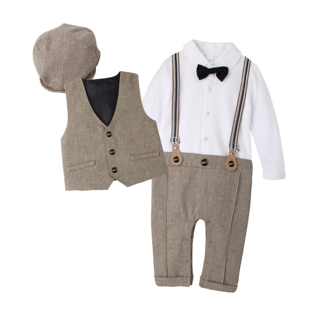 Costum Baieti Bej Mike - 6-9 luni - poza 1