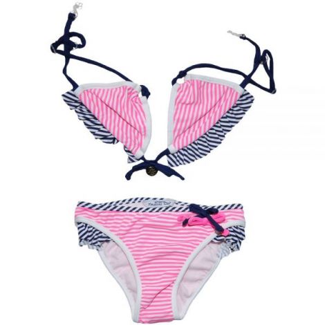 Costum de baie 2 piese Roz Alb Bleumarin (3751), 9 ani, 134 cm