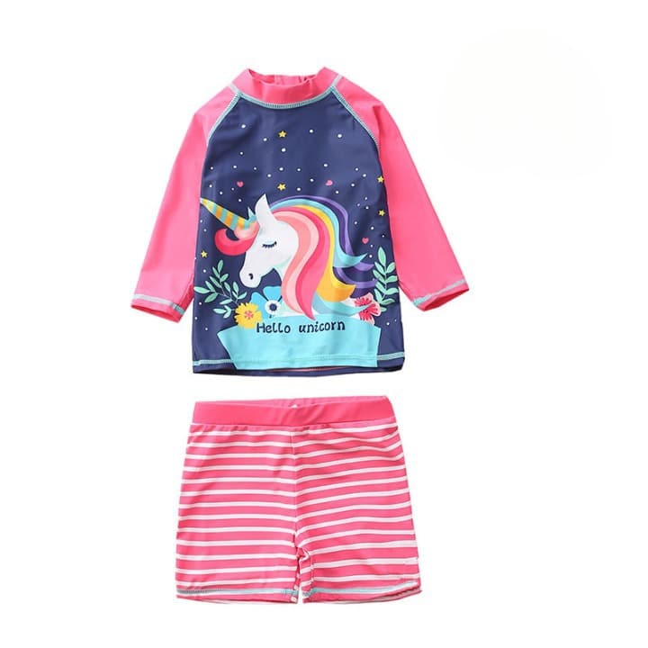 Costum de Baie Copii Unicorn - 18-24 luni - poza 1