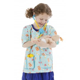 Costum de joaca si rol Asistenta medicala pediatrie – set complet cu papusa nou-nascut - poza 4