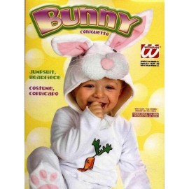 Costum iepuras cu masca pentru bebelusi