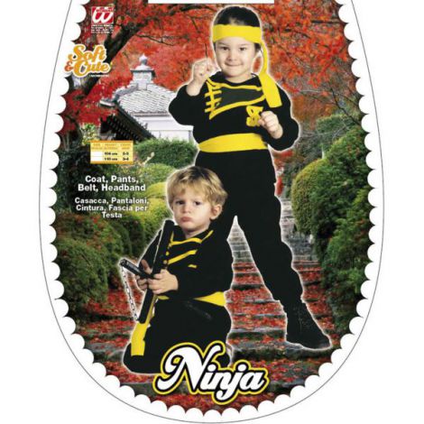 Costum ninja copii 2-3 ani Widmann Italia 36138 - poza 2