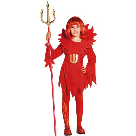 Costum rosu diavolita copii halloween - poza 2