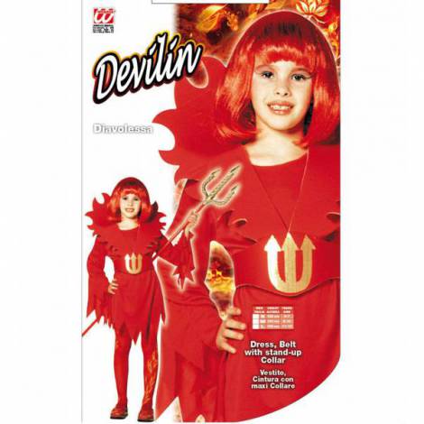 Costum rosu diavolita copii halloween - poza 3