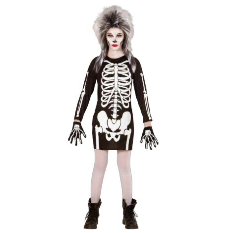 Costum schelet rochie halloween fetita