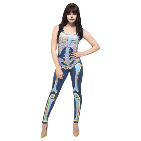 Costum schelet salopeta fever - poza 1
